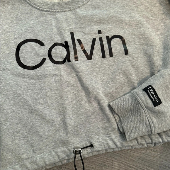 Calvin Klein Performance Crop Sweatshirt with tie - Size XL - Picture 2 of 5